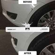 Before and after touch up repair 1